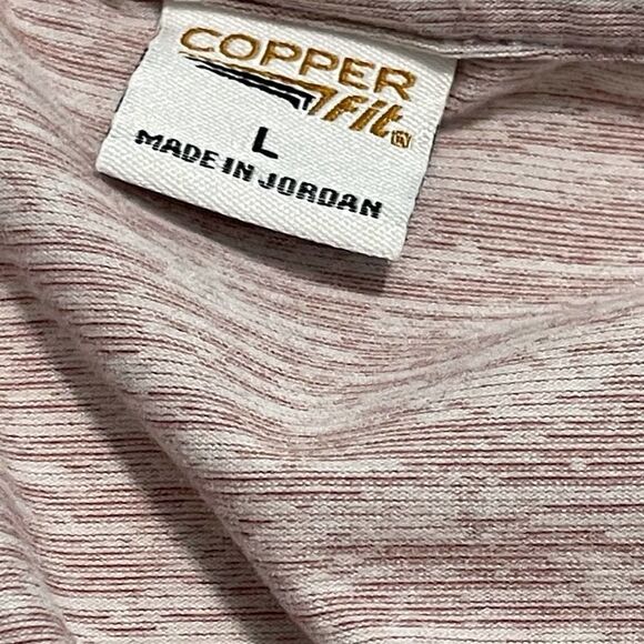 Copper Fit Long Sleeve Crew Neck Tee Shirt Pullover T-Shirt Heather Purple Large - Picture 2 of 10